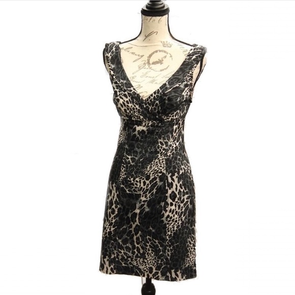Guess Dresses & Skirts - Guess Animal Print V-Neck Bodycon Dress - 7